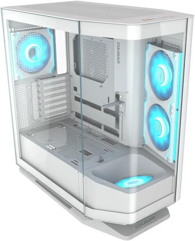 Main image of COUGAR FV270 RGB White Mid Tower E-ATX Case, 420mm GPU Supported, Build-in ARGB PWM Fans, Breathe Streams, Prism of Light, RGB Hub, Filter Guard, Tool-Less Bracket