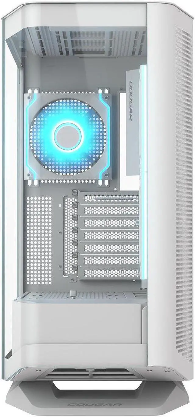 Alt view image 5 of 6 - COUGAR FV270 RGB White Mid Tower E-ATX Case, 420mm GPU Supported, Build-in ARGB PWM Fans, Breathe Streams, Prism of Light, RGB Hub, Filter Guard, Tool-Less Bracket