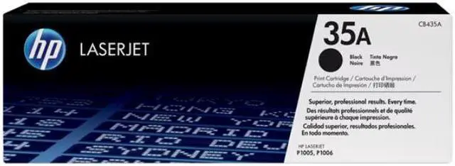 Main image of HP 35A Black Original LaserJet Toner Cartridge, CB435A