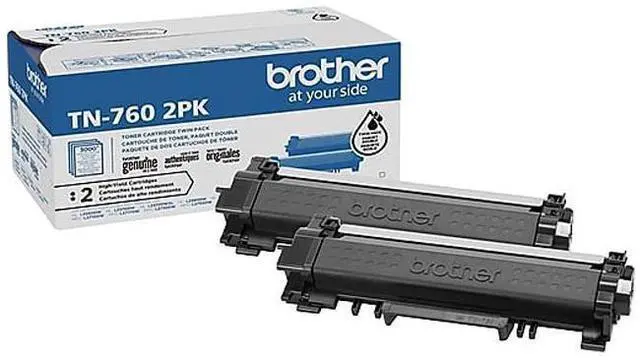 Main image of Brother® Genuine Black High Yield Toner Cartridge Twin Pack TN7602PK