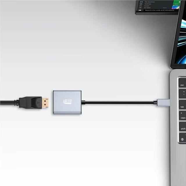 Alt view image 4 of 20 - Adesso USB-C to Display Port Adapter