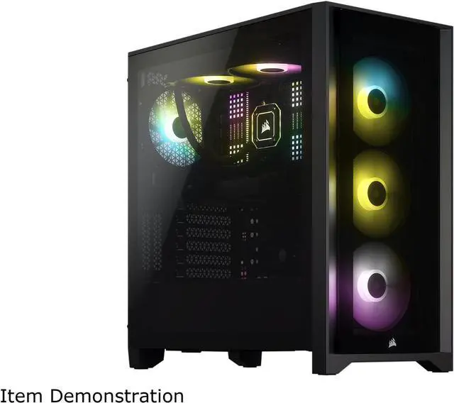 Alt view image 3 of 3 - Corsair iCUE 4000X RGB CC-9011204-WW Black Computer Case