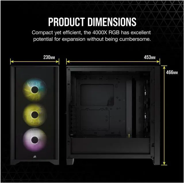 Alt view image 2 of 3 - Corsair iCUE 4000X RGB CC-9011204-WW Black Computer Case