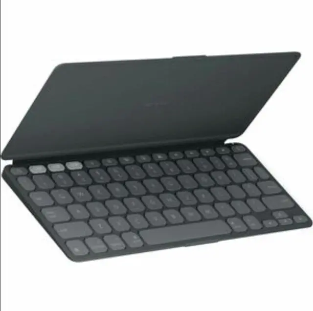 Main image of Logitech Keys-To-Go 2 Portable Wireless iPad Keyboard With Built-in Cover Slim and Compact Wireless Keyboard for iPad iPhone Mac and Apple TV Easily Switch Between Devices Graphite 920012866