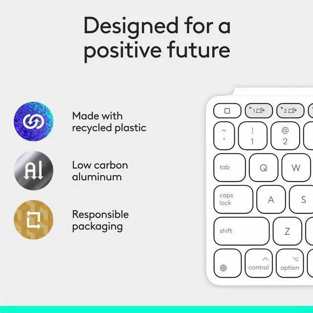 Alt view image 2 of 17 - Logitech KEYS-to-GO 2 Portable Bluetooth Tablet Keyboard, Built-in Cover, - PALE GREY - APPLE