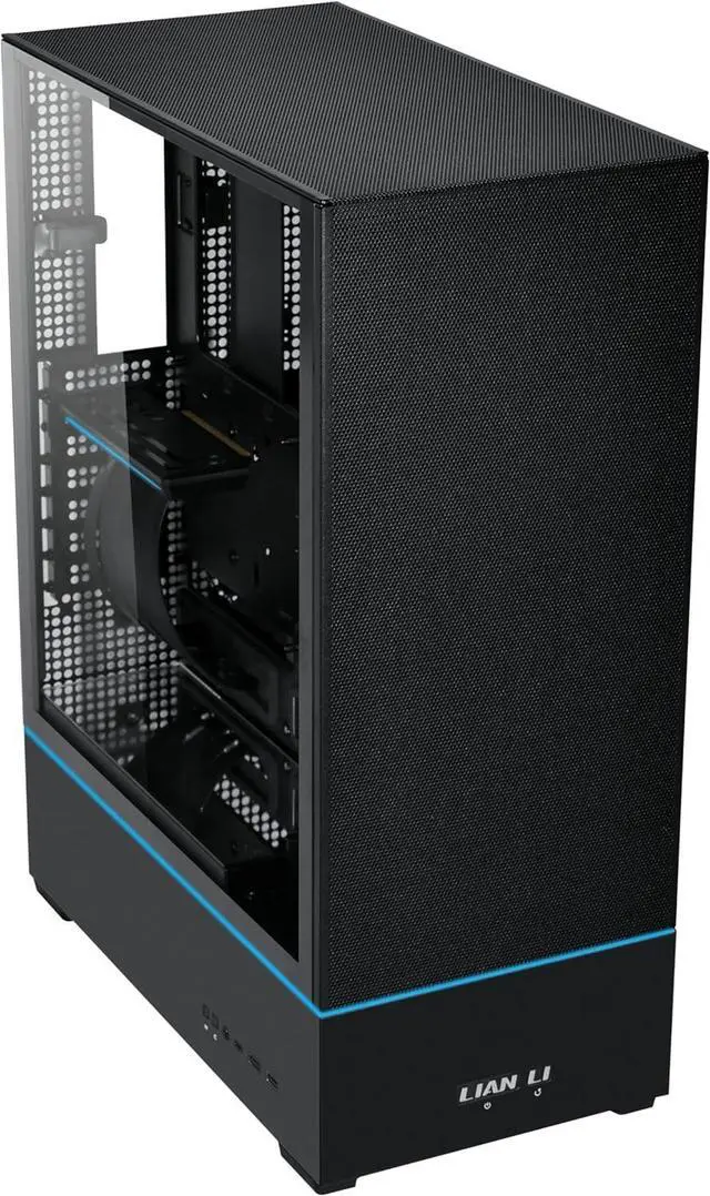 Alt view image 4 of 6 - Lian Li SUP 01-45L Stand-Up Platform case 120mm Fans-Dual ARGB Strips-Supports 360mm/280mm AIO-Black (SUP01X.US)