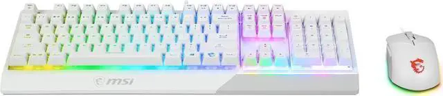 Alt view image 2 of 2 - MSI Vigor GK30 Combo White, 6-Zone RGB GK30 Gaming Keyboard & GM11 Gaming Mouse, Water Repellent & Splash-Proof, 5000 DPI