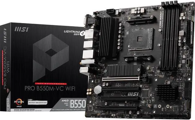 Main image of MSI PRO PRO B550M-VC WIFI AM4 AMD B550 SATA 6Gb/s MATX AMD Motherboard