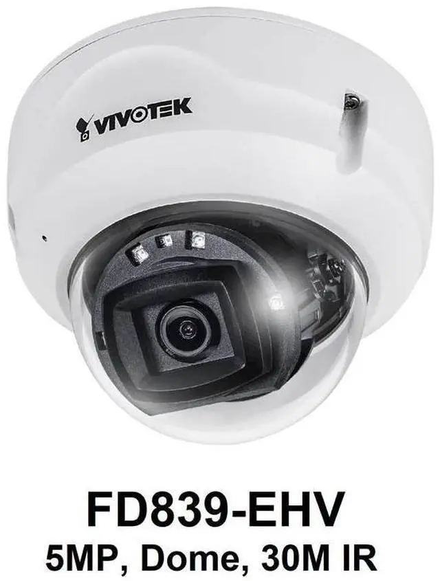 Main image of VIVOTEK FD839-EHV-1Y Vortex Essential 5MP IR IP66 Extreme Temperature Dome with 1 Year License