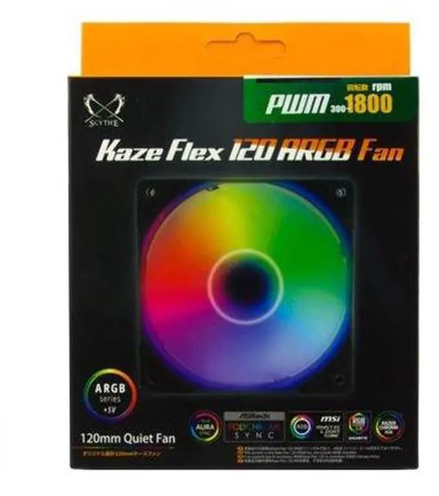 Alt view image 7 of 7 - Scythe 120 mm Kaze Flex Case fan black