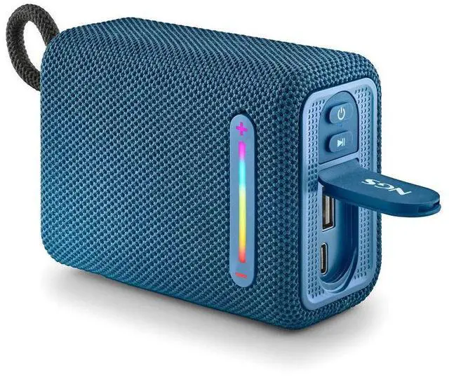 Main image of NGS Roller Furia 1 Blue - Portable Speaker with Bluetooth Technology, RGB Lights, IPX6 Waterproof, 15 W, True Wireless, USB, Battery Life 9 Hours, Blue