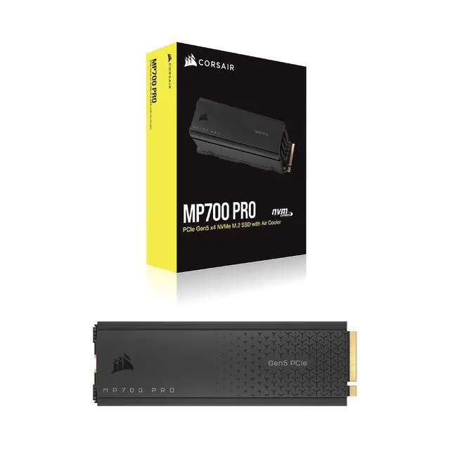 Alt view image 2 of 2 - CORSAIR MP700 PRO 2TB with Air Cooler PCIe Gen5 x4 NVMe 2.0 M.2 SSD High-Density TLC NAND Active Air Cooler M.2 2280 DirectStorage Compatible Up to 12,400MB/sec