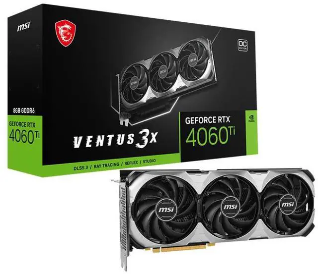 Main image of MSI GeForce RTX 4060 Ti VENTUS 3X E 8G OC - Grafikkarte Model  V515-065R