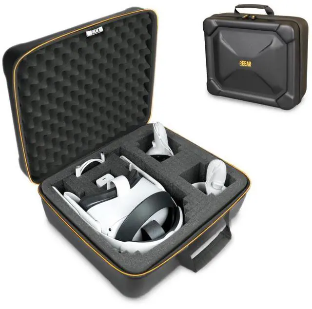 Main image of Accessory Power GRHLHXP100BKWS CUSTOMIZABLE VR HEADSET USA Gear VR Headset Case - Hard Shell VR Travel Case with Customizable Foam Interior - Compatible with Oculus Quest VR Gaming Headset- BLACK