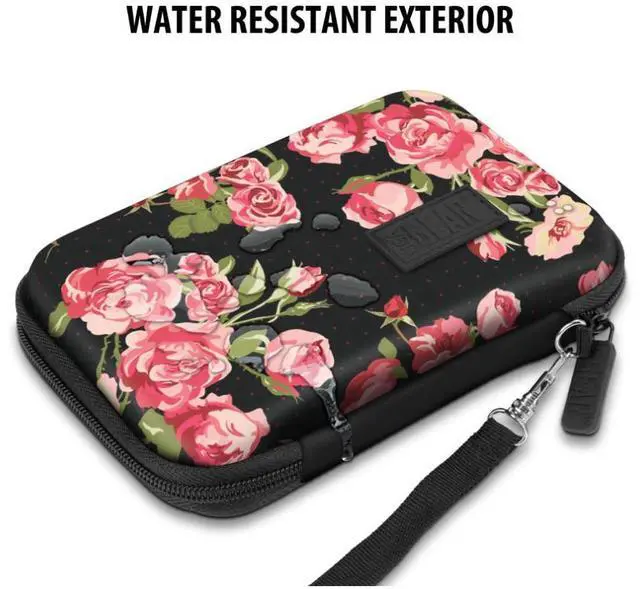 Alt view image 2 of 3 - ACCESSORY POWER HS5 Audio Bible Case - USA GEAR Carry Case Compatible with Wonder Bible KJV - Hard Shell Case with Wrist Strap, Scratch Resistant Interior - Floral - GRHS500624FLWS