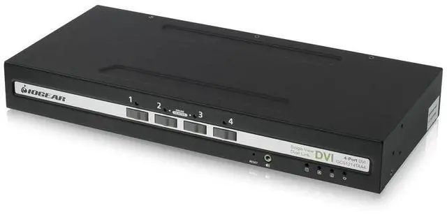 Main image of IOGEAR 4-Port Single View DVI PP4.0 Secure KVM Switch w/Audio Connections. TAA Complianc - Model GCS1214TAA4