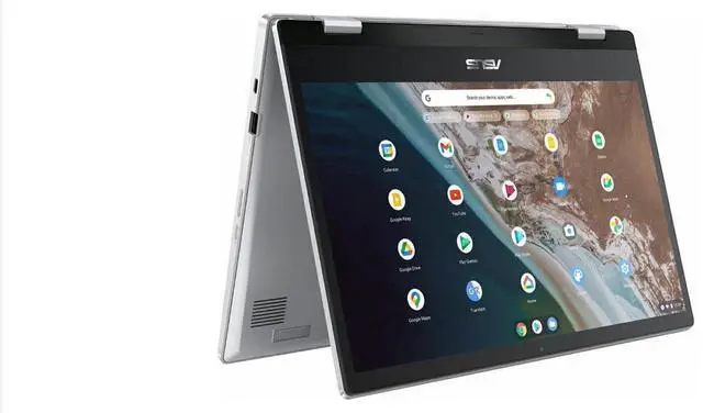 Alt view image 2 of 4 - ASUS ChromeBook Enterprise Flip 14.0 FHD Touch(OGM) N4500/8G/Intel UMA 64G Chrome Enterprise SILVER Model CX1400FKA-GE84FT