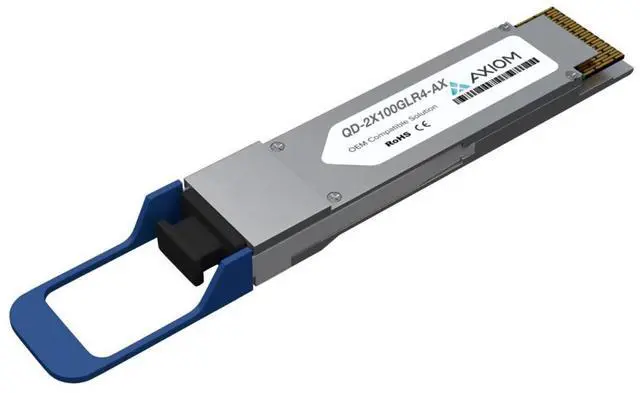 Main image of Axiom 4x100G-LR4 QSFP-DD Transceiver - 100Gbps - Gigabit Ethernet - Wired - QSFP-DD - 10Km - 1310nm - QSFP-DD MSA Compliant - Limited Lifetime Warranty - Model QD-2X100GLR4-AX