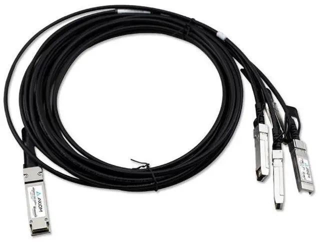 Main image of Axiom 40GBase-CR4 direct attach cable QSFP+ (M) to SFP+ (M) 13 ft  twinaxial passive Model QSFP-4SFP10G-CU4M-AX
