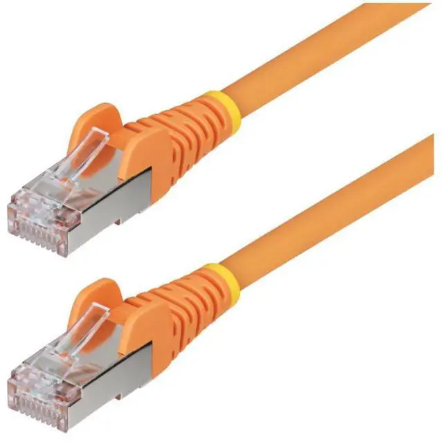 Main image of StarTech 6in Orange CAT6a Ethernet Cable Model NLOR-6IN-CAT6A-PATCH