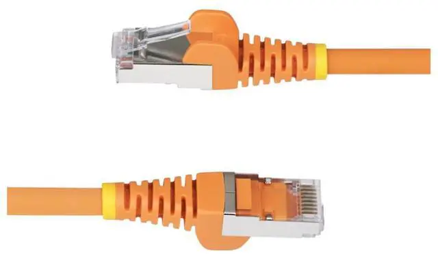 Alt view image 3 of 11 - StarTech 6in Orange CAT6a Ethernet Cable Model NLOR-6IN-CAT6A-PATCH
