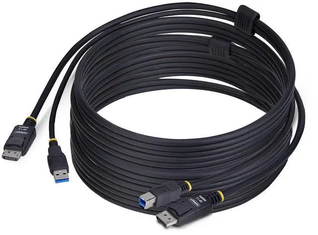 Main image of StarTech 10ft (3m) DisplayPort and USB 5Gbps KVM Cable, 4K 60Hz, DP 1.2 and USB Combo Cable for DisplayPort KVM Switches DU12210-KVM-CABLE