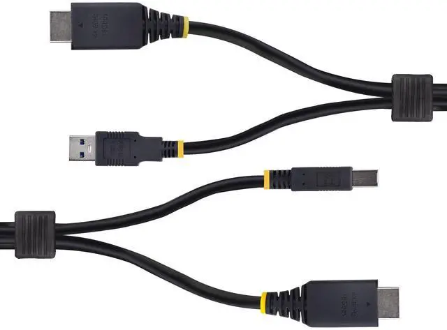 Alt view image 3 of 9 - StarTech 10ft (3m) HDMI and USB 5Gbps KVM Cable, 4K 60Hz, HDMI 2.0 and USB Combo Cable for KVM Switches HU12210-KVM-CABLE