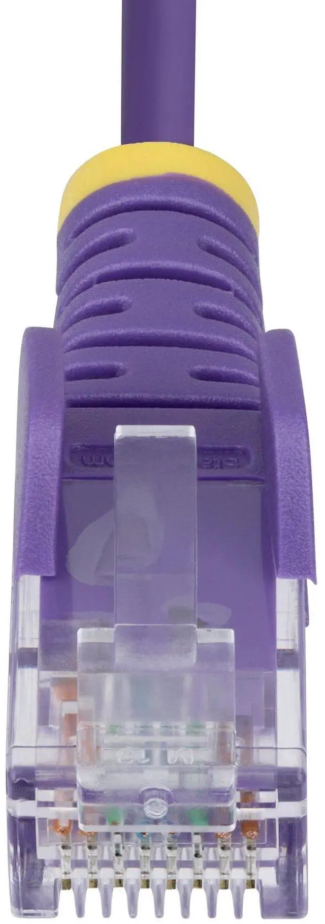 Alt view image 4 of 9 - StarTech 15ft Purple Slim CAT6 Ethernet Cable, Snagless, 100W PoE, UTP, LSZH, 28AWG Bare Copper Wire, Slim RJ45 Network Patch Cord, Fluke Tested N6PAT15PLS