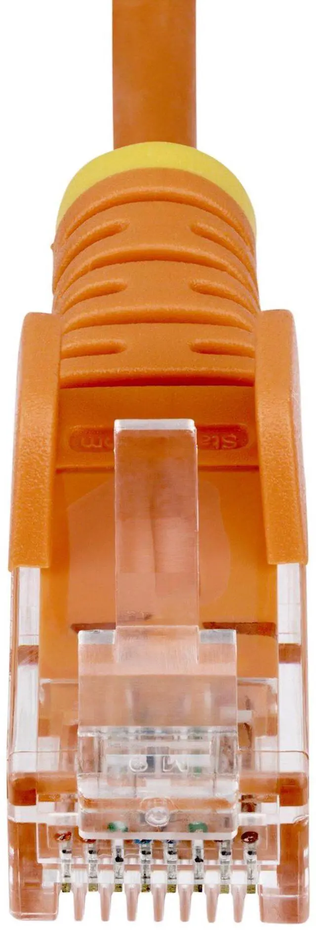 Alt view image 4 of 9 - StarTech 10ft Orange Slim CAT6 Ethernet Cable, Snagless, 100W PoE, UTP, LSZH, 28AWG Bare Copper Wire, Slim RJ45 Network Patch Cord, Fluke Tested N6PAT10ORS