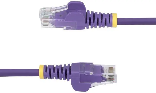 Alt view image 3 of 9 - StarTech 10ft Purple Slim CAT6 Ethernet Cable, Snagless, 100W PoE, UTP, LSZH, 28AWG Bare Copper Wire, Slim RJ45 Network Patch Cord, Fluke Tested N6PAT10PLS