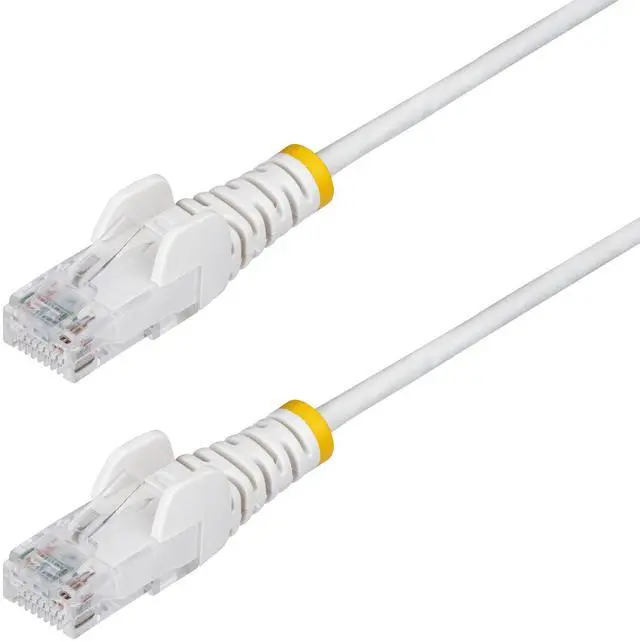 Main image of StarTech 5ft White Slim CAT6 Ethernet Cable, Snagless, 100W PoE, UTP, LSZH, 28AWG Bare Copper Wire, Slim RJ45 Network Patch Cord, Fluke Tested N6PAT5WHS