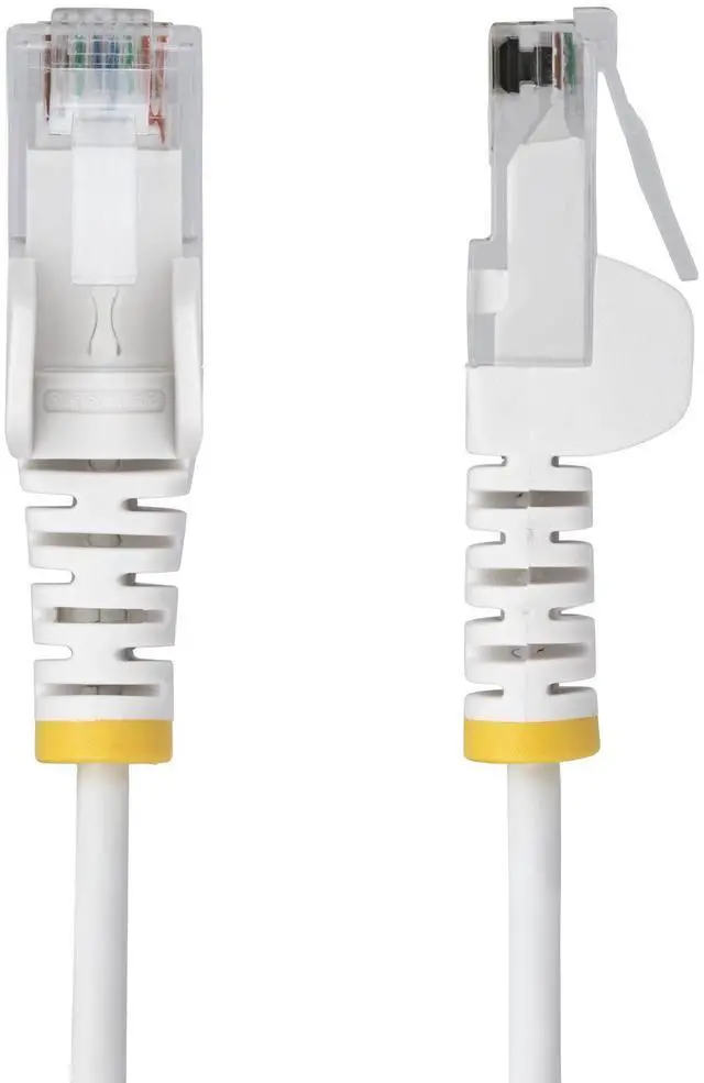 Alt view image 2 of 9 - StarTech 5ft White Slim CAT6 Ethernet Cable, Snagless, 100W PoE, UTP, LSZH, 28AWG Bare Copper Wire, Slim RJ45 Network Patch Cord, Fluke Tested N6PAT5WHS
