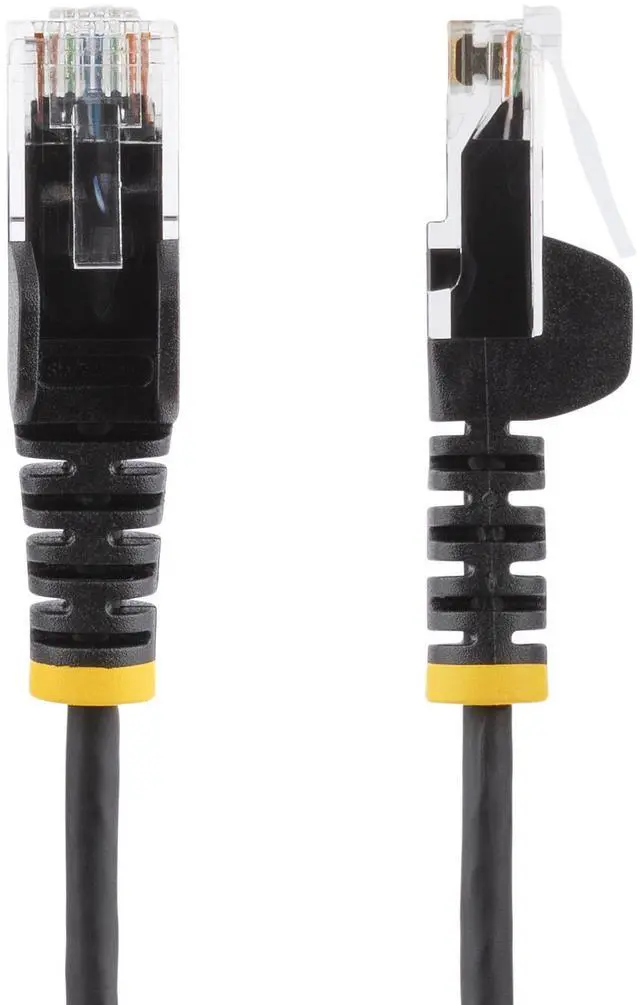 Alt view image 2 of 9 - StarTech 5ft Black Slim CAT6 Ethernet Cable, Snagless, 100W PoE, UTP, LSZH, 28AWG Bare Copper Wire, Slim RJ45 Network Patch Cord, Fluke Tested N6PAT5BKS