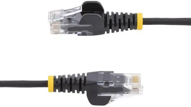 Alt view image 3 of 9 - StarTech 5ft Black Slim CAT6 Ethernet Cable, Snagless, 100W PoE, UTP, LSZH, 28AWG Bare Copper Wire, Slim RJ45 Network Patch Cord, Fluke Tested N6PAT5BKS