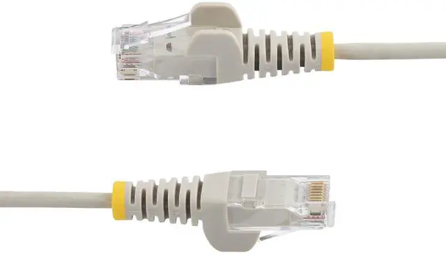 Alt view image 3 of 9 - StarTech 5ft Gray Slim CAT6 Ethernet Cable, Snagless, 100W PoE, UTP, LSZH, 28AWG Bare Copper Wire, Slim RJ45 Network Patch Cord, Fluke Tested N6PAT5GRS