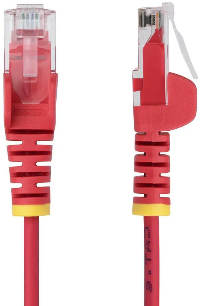 Alt view image 2 of 9 - StarTech 5ft Red Slim CAT6 Ethernet Cable, Snagless, 100W PoE, UTP, LSZH, 28AWG Bare Copper Wire, Slim RJ45 Network Patch Cord, Fluke Tested N6PAT5RDS