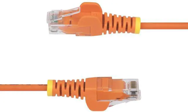 Alt view image 3 of 9 - StarTech 5ft Orange Slim CAT6 Ethernet Cable, Snagless, 100W PoE, UTP, LSZH, 28AWG Bare Copper Wire, Slim RJ45 Network Patch Cord, Fluke Tested N6PAT5ORS