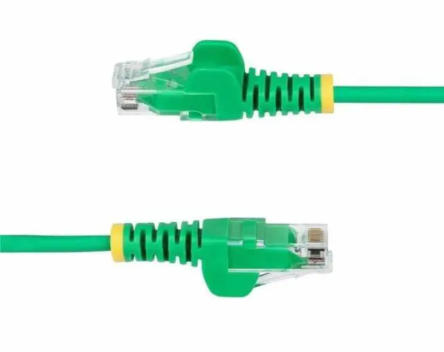 Alt view image 2 of 4 - StarTech 2ft Green Slim CAT6 Ethernet Cable, Snagless, 100W PoE, UTP, LSZH, 28AWG Bare Copper Wire, Slim RJ45 Network Patch Cord, Fluke Tested N6PAT2GNS