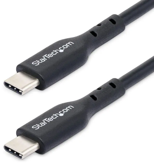 Main image of StarTech 15ft (4.5m) USB-C Charging Cable, Charge & Sync, 60W (3A) PD, USB 2.0 Laptop Charger Cable, TPE Jacket - Black USB C Charging Cord Model USB2CC15FBKE