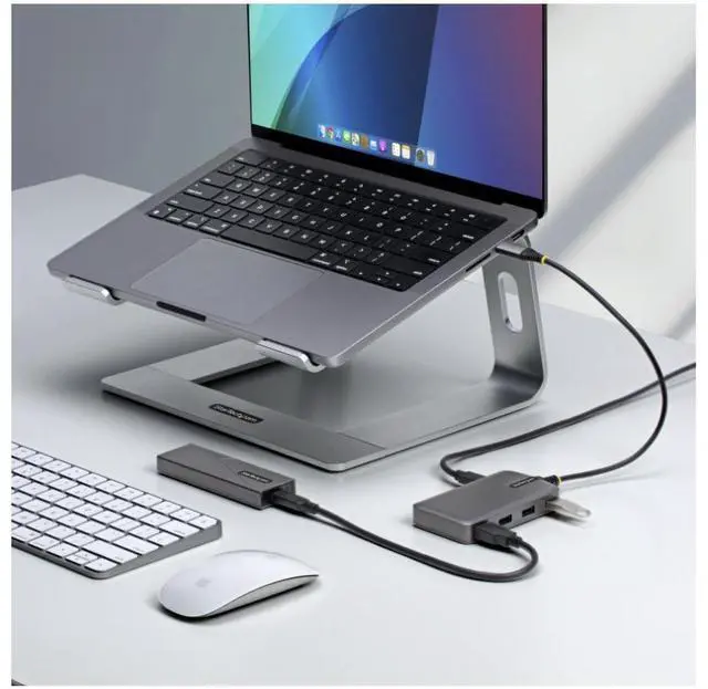 Alt view image 2 of 7 - StarTech 4-Port USB-C Hub, 5Gbps, Bus Powered, USB C to 4x USB-A Hub with USB-C Auxiliary Power Input, 1ft/30cm Host Cable, Portable Desktop/Laptop USB Hub - 5G4AC-USB-C-HUB