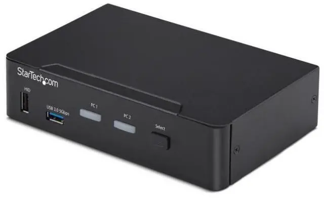 Alt view image 3 of 3 - StarTech 2-Port DisplayPort KVM Switch, 4K 60Hz, DP 1.2, HDCP 1.4, EDID Management, 2-Port USB 3.0 Hub, 4x USB HID Ports, TAA Compliant - P2AD122-KVM-SWITCH