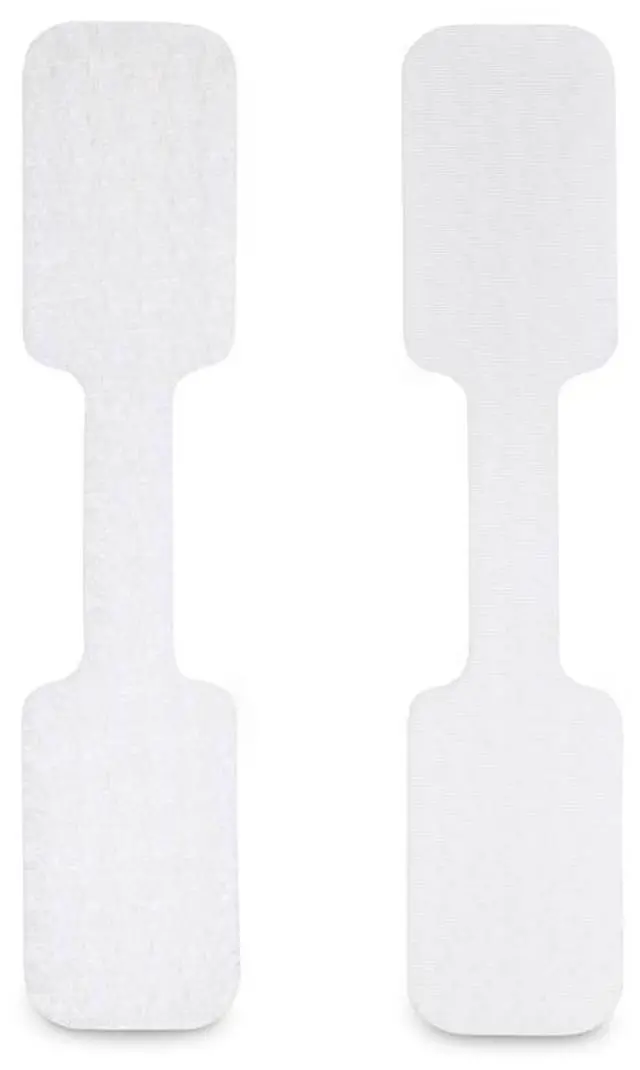 Main image of StarTech.com 3.5in (9cm) Cable Labels, 100 Pack White, Cable/Cord Tags (CABLE-TAG-HLWH) - cable identification labels - hook-to-hook fastener, write-on