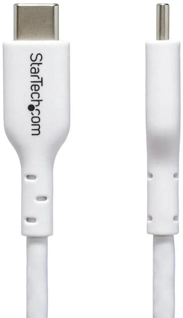 Main image of StarTech 6ft (1.8m) White USB-C Charging Cable, USB C Cable, USB 2.0 Type-C Laptop Charger Cord, 60W Power Delivery, TPE Jacket, USB-C Data Transfer Cable, M/M - USB2CC6FWHE