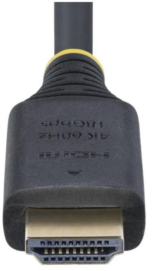 Alt view image 2 of 3 - StarTech 2m (6.6ft) Premium Certified High Speed HDMI Cable, 4K 60Hz/1440p 144Hz, HDR10/HDCP 2.2/ARC, 18Gbps, UHD HDMI 2.0 Cord for TV/Monitor, TPE Jacket - HDMI2-CABLE-4K60-2M