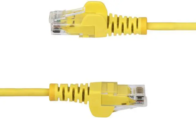Alt view image 3 of 4 - StarTech 6in Yellow Slim CAT6 Ethernet Cable, Snagless, 100W PoE, UTP, LSZH, 28AWG Bare Copper Wire, Slim RJ45 Network Patch Cord, Fluke Tested N6PAT6INYLS