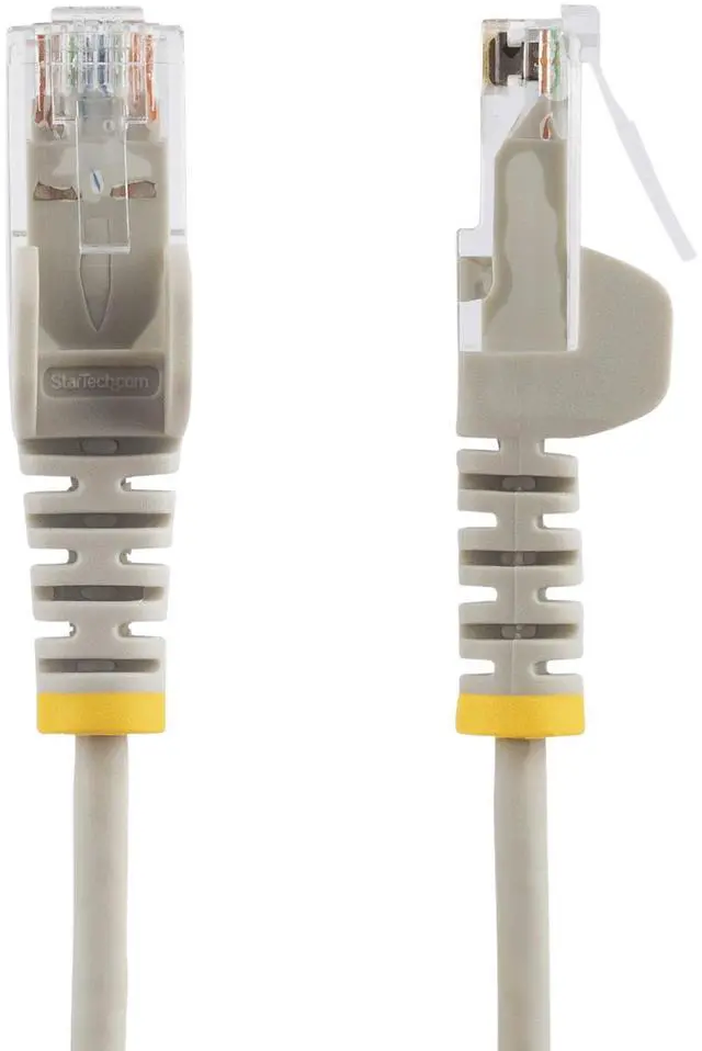 Alt view image 2 of 4 - StarTech 7ft Gray Slim CAT6 Ethernet Cable, Snagless, 100W PoE, UTP, LSZH, 28AWG Bare Copper Wire, Slim RJ45 Network Patch Cord, Fluke Tested N6PAT7GRS
