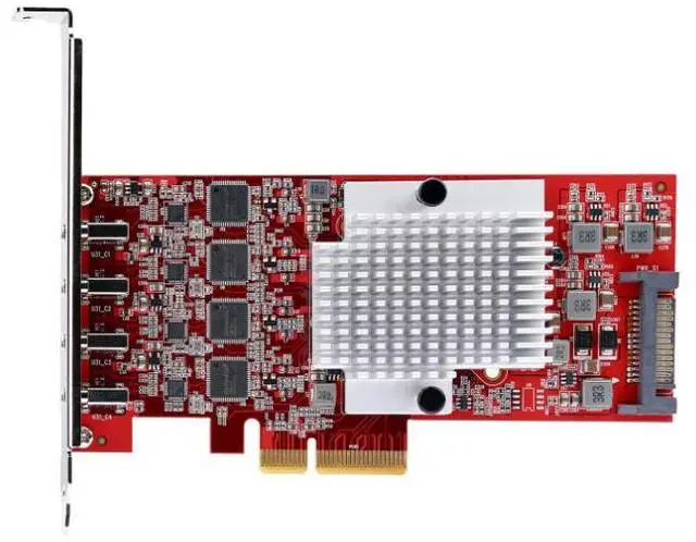 Alt view image 3 of 11 - StarTech 4-Port USB Type-C PCIe Card, USB 3.2 10Gbps, USB-C PCI Express 3.0 Expansion Card, 4x Independent USB Controllers, Windows/Linux/macOS, TAA-Compliant - P10Q4C-USB-CARD