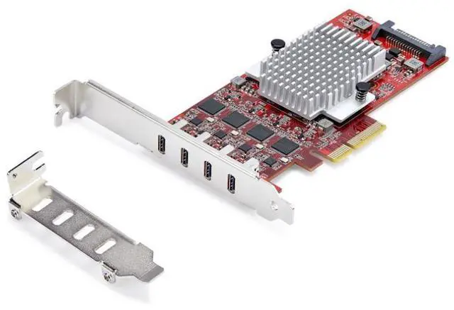 Alt view image 4 of 11 - StarTech 4-Port USB Type-C PCIe Card, USB 3.2 10Gbps, USB-C PCI Express 3.0 Expansion Card, 4x Independent USB Controllers, Windows/Linux/macOS, TAA-Compliant - P10Q4C-USB-CARD