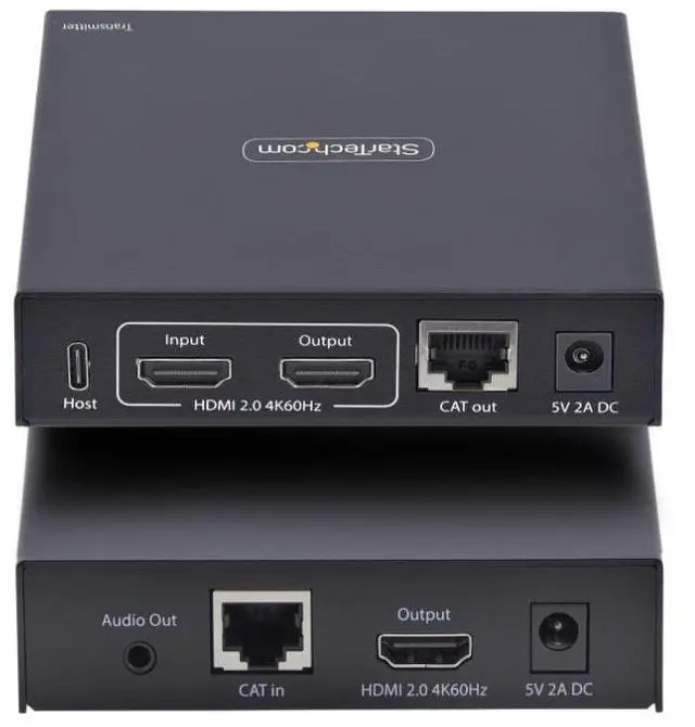 Alt view image 2 of 10 - StarTech HDMI KVM Extender Over IP Network, 4K 60Hz, Driverless, HDMI and USB Over Ethernet/CAT6, AVoIP, Transmitter and Receiver Kit, Includes Mounting Kits - IH2006-KVM-EXTENDER