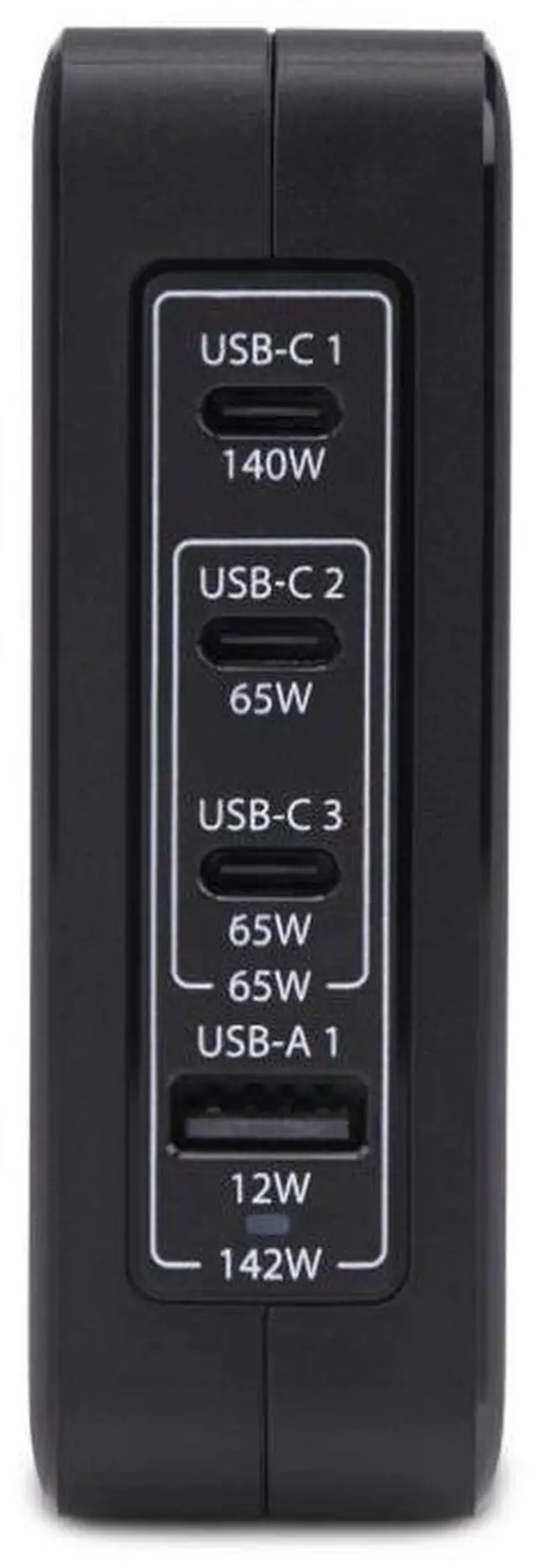 Alt view image 2 of 10 - StarTech 140W USB-C Wall Charger, 3x USB-C/1x USB-A, Portable PD 3.1 International GaN Power Adapter for MacBook, Dell XPS/Inspiron/Precision - 3114GCU-WALL-CHARGER